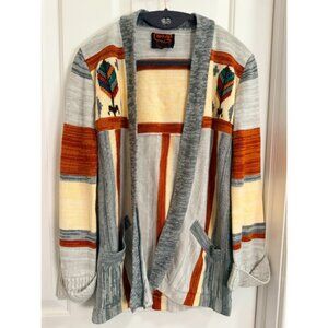 Vintage Skiva Southwestern Knit Cardigan Sweater Unisex Medium